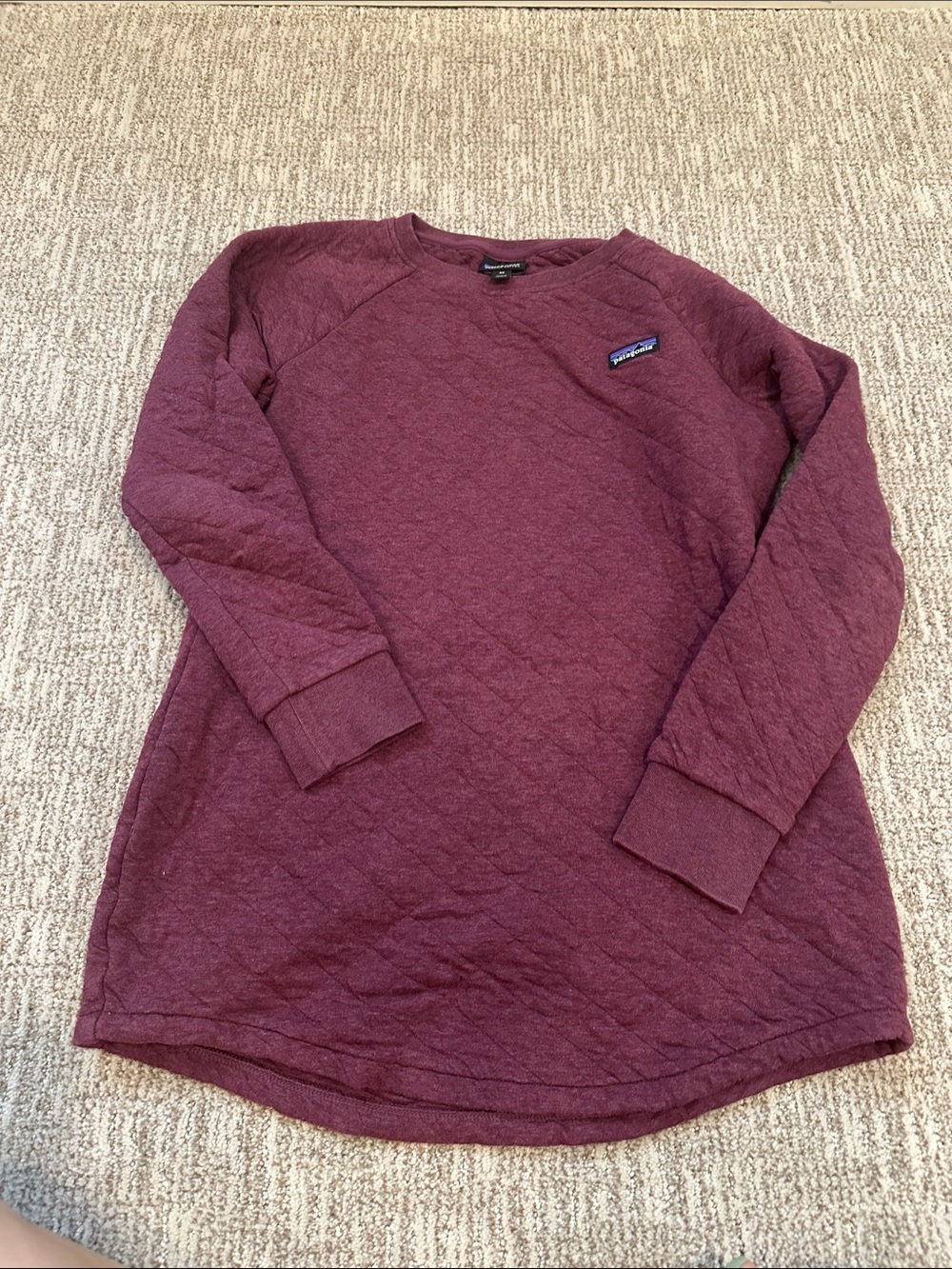 Patagonia Quilted long Crewneck Sweatshirt - Plum